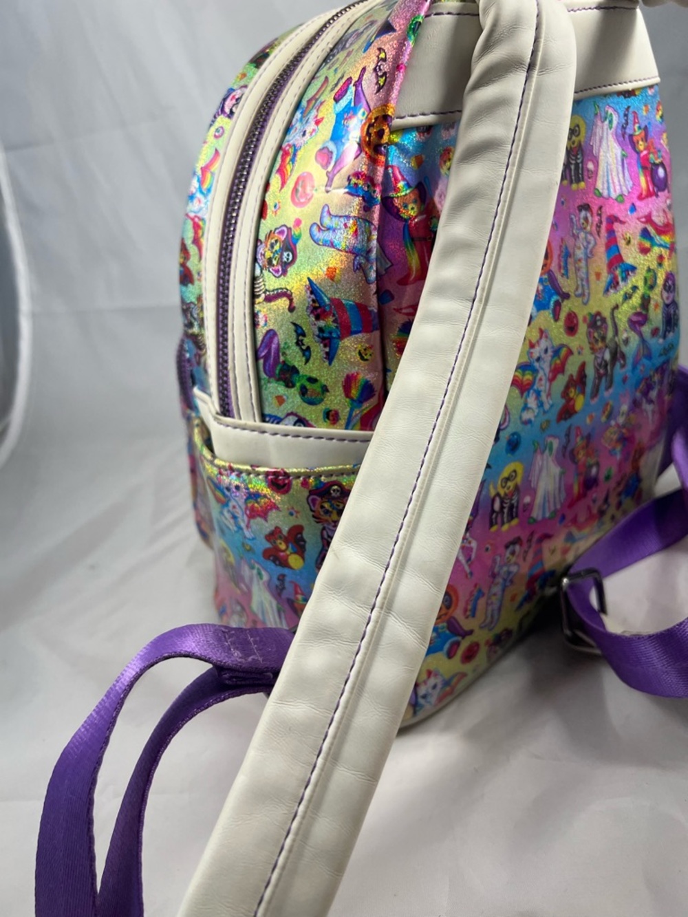 Loungefly Lisa Frank Halloween Print Mini Backpack Limited Glow In The Dark Rare - Picture 10 of 16